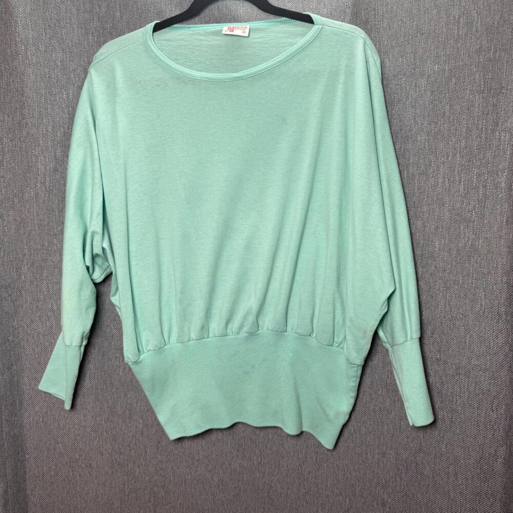 Sunbelt‎ Sportswear One Size Vintage Dolman Batwing Blouson Top Mint Seafoam